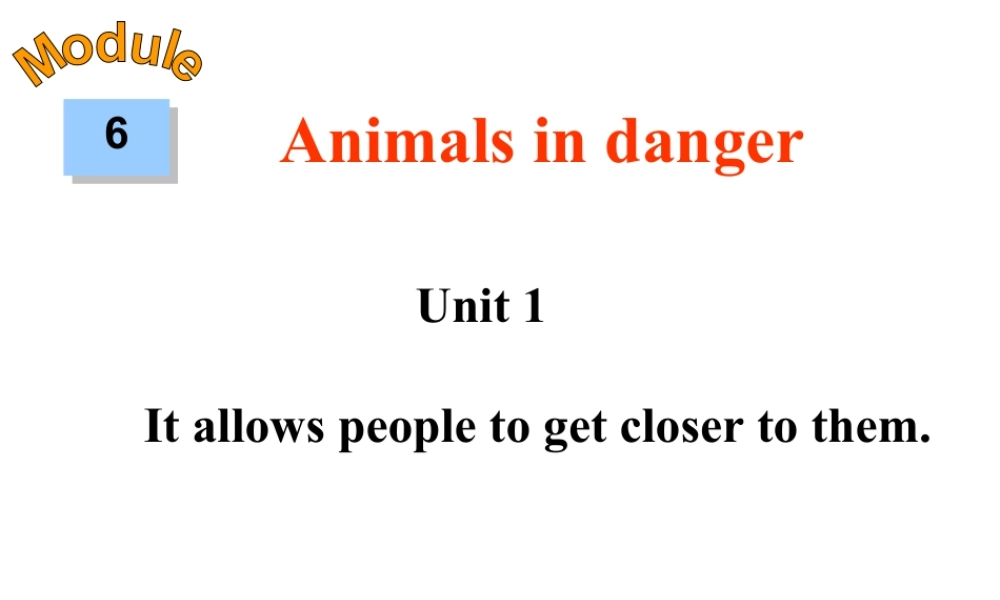 外研版初中英语PPT课件-Module 6  Unit 1.ppt