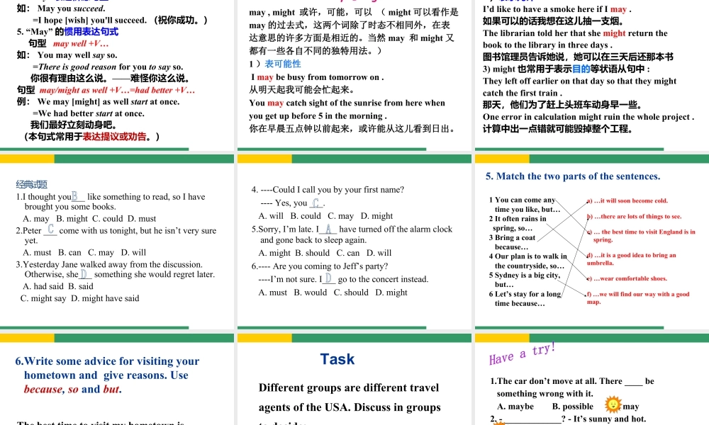 外研版初中英语PPT课件-Module 10 Unit 2.ppt
