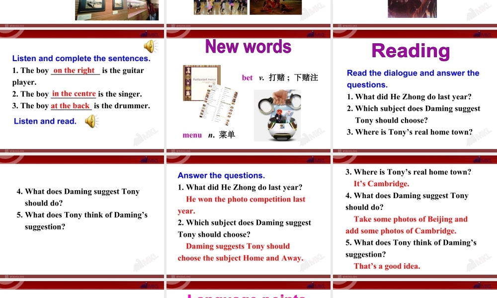 外研版初中英语九年级上-Unit 1 教案 (2).ppt