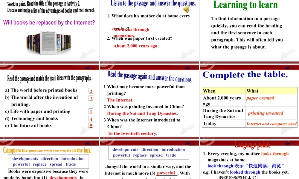 外研版初中英语九年级上-Unit 2教案 (5).ppt