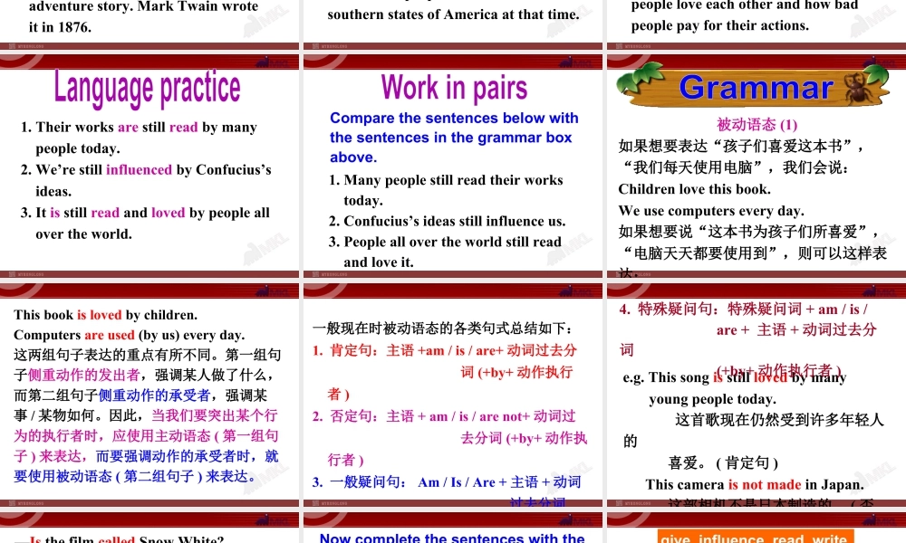 外研版初中英语九年级上-Unit 3教案 (3).ppt