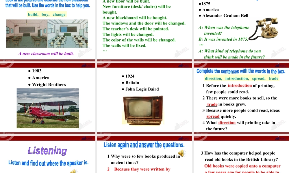 外研版初中英语九年级上-Unit 3教案 (5).ppt