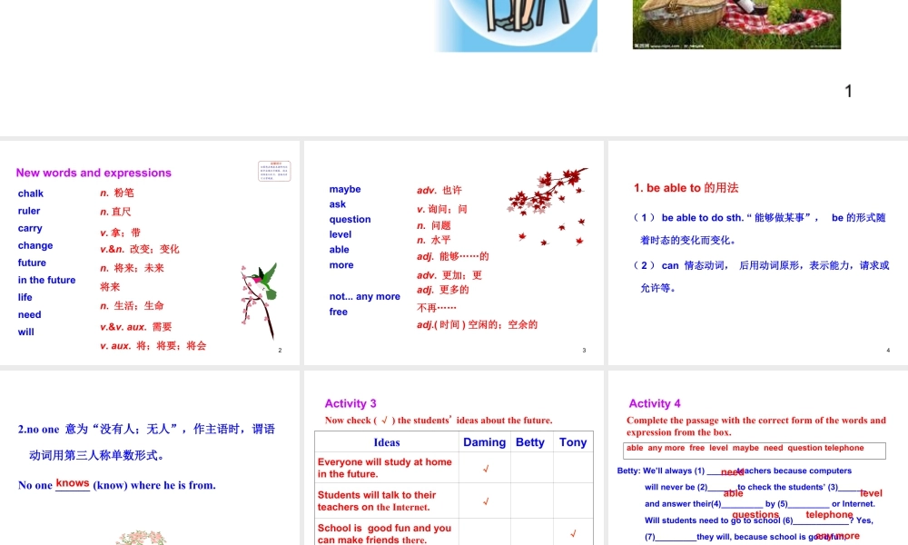 外研版初中英语七年级下册-单元课件-Module 4 Unit 1.ppt