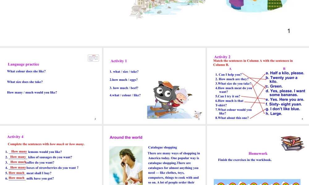 外研版初中英语七年级下册-单元课件-Module 5 Unit 3.ppt