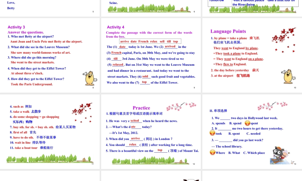 外研版初中英语七年级下册-单元课件-Module 10 Unit 2.ppt