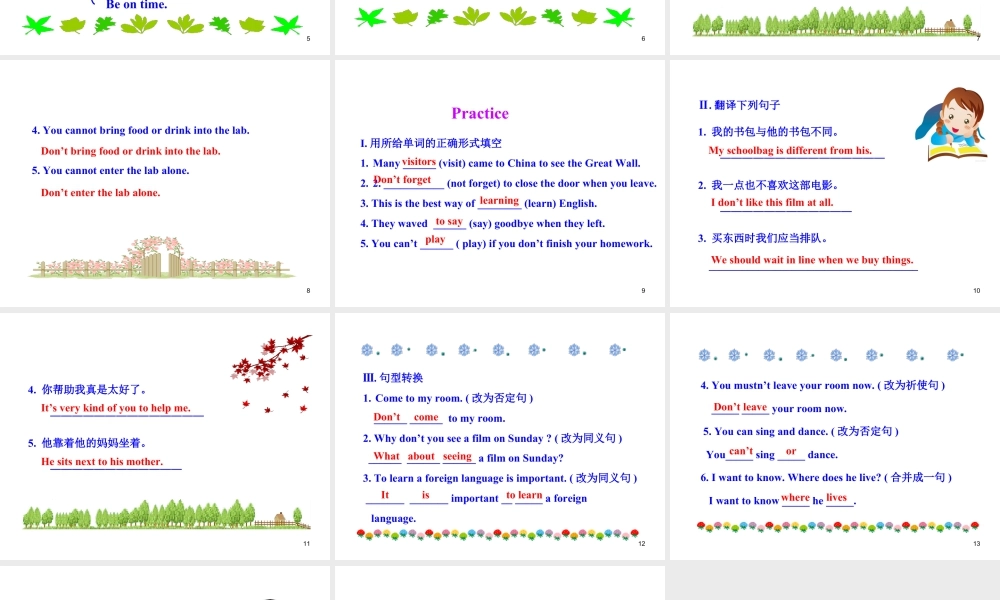 外研版初中英语七年级下册-单元课件-Module 11 Unit 3.ppt