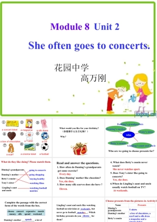 外研版七年级英语上册Module8 Unit2 课件 (共18张PPT).ppt