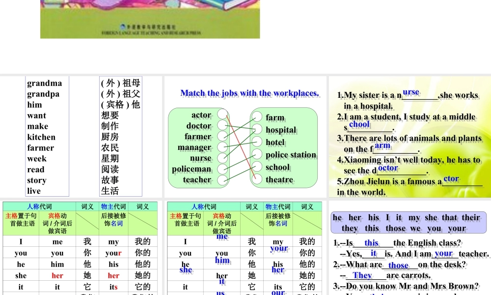 外研版七年级英语上册Revision Module A课件 (共28张PPT).ppt