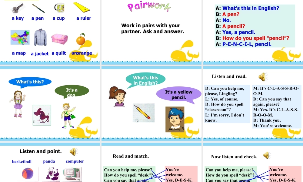 外研版七年级英语上册课件：starter M3 my english book.ppt