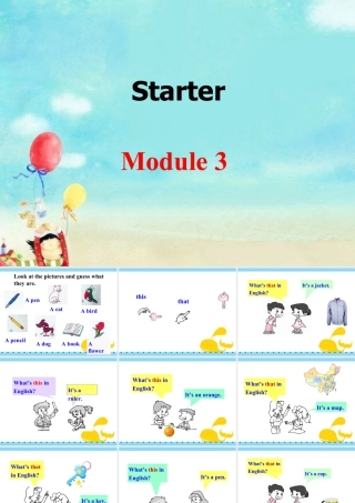 外研版七年级英语上册课件：starter M3 my english book.ppt