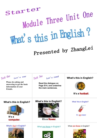 外研版七年级英语上册课件：Starter Model 3 Unit 1（共15张PPT）.ppt