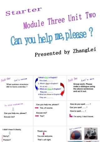 外研版七年级英语上册课件：Starter Model 3 Unit 2（共13张PPT）.ppt