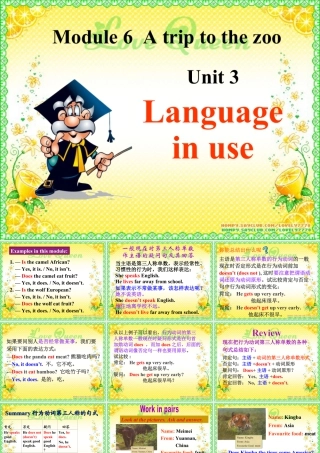 外研英语七年级上Module 6 A trip to the zoo Unit 3 Language in use课件 （共24张PPT）.ppt