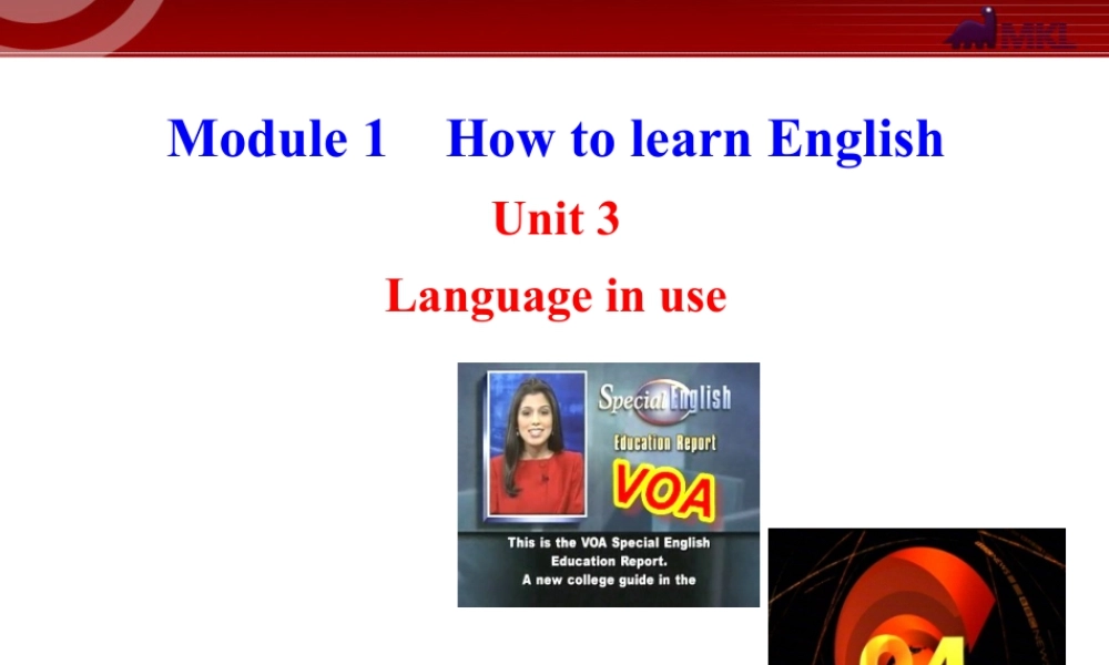 新外研版八年级英语上册配套课件：Module 1 How to learn English Unit 3.ppt