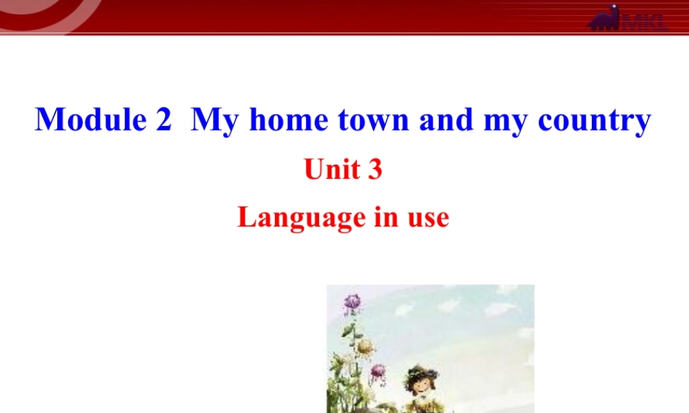 新外研版八年级英语上册配套课件：Module 2 My home town and my country Unit 3.ppt