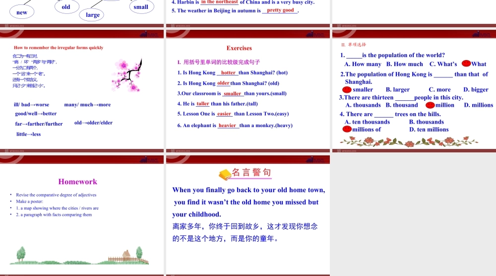 新外研版八年级英语上册配套课件：Module 2 My home town and my country Unit 3.ppt