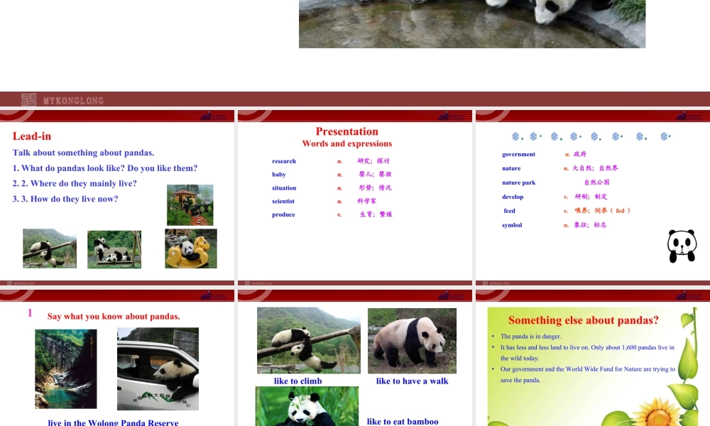 新外研版八年级英语上册配套课件：Module 6 Animals in danger Unit 2.ppt