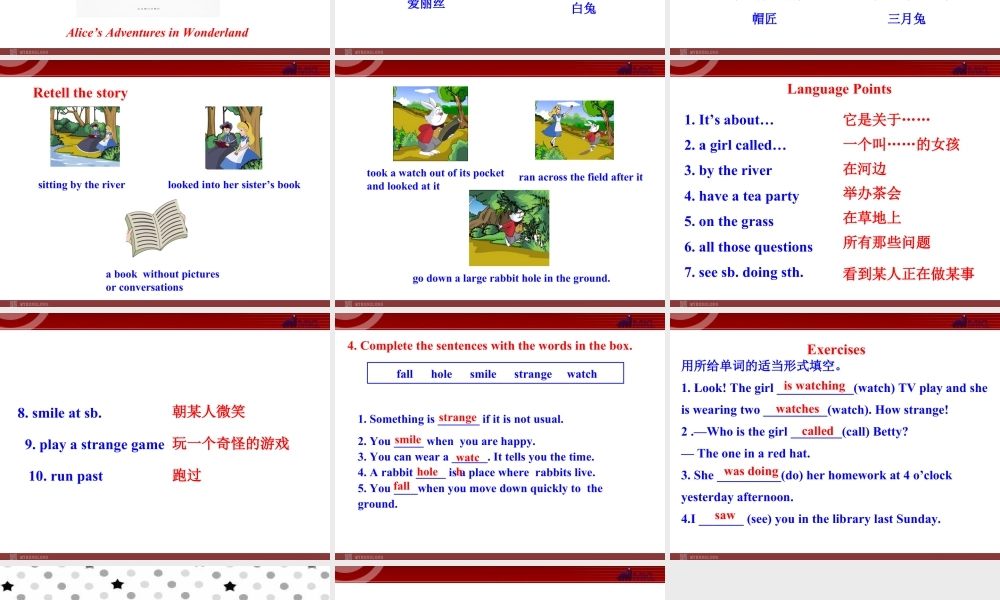 新外研版八年级英语上册配套课件：Module 7 A famous story Unit 1.ppt