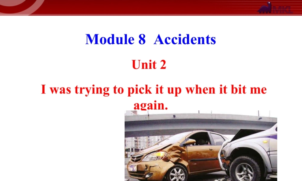 新外研版八年级英语上册配套课件：Module 8 Accidents Unit 2.ppt