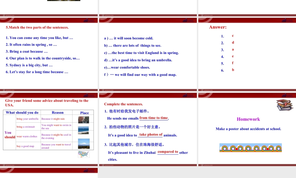 新外研版八年级英语上册配套课件：Module 10 The weather Unit 2.ppt