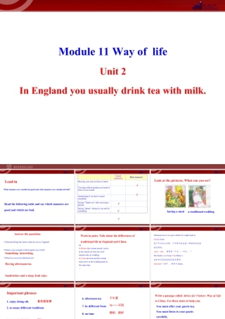 新外研版八年级英语上册配套课件：Module 11 Way of  life Unit 2.ppt
