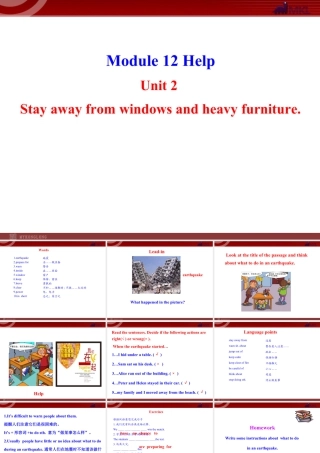 新外研版八年级英语上册配套课件：Module 12 Help Unit 2.ppt