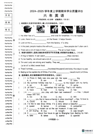 沈阳市浑南区和平区24-25学年六年级上学期期末（英语）.pdf
