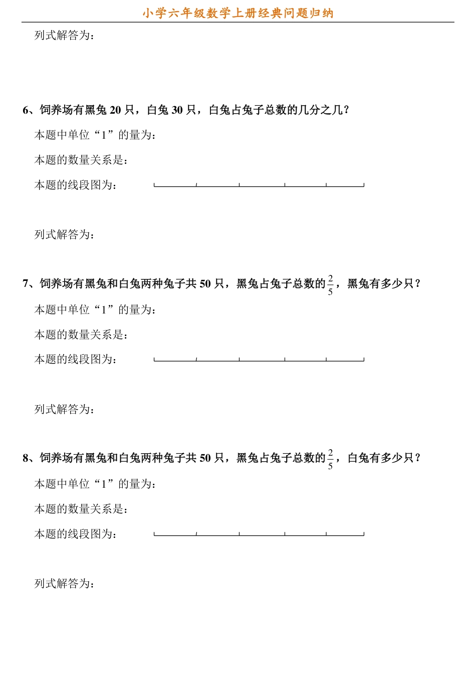 小学六年级数学上册经典问题归纳.pdf_第3页