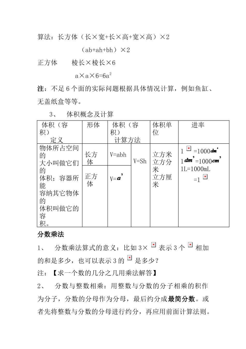 小学数学六年级（上）苏教版数学知识汇总预习.docx_第2页