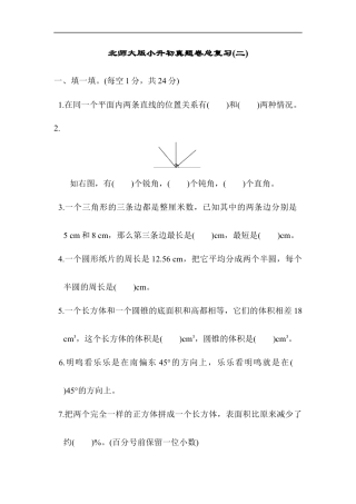 北师大版小升初真题卷(二).docx