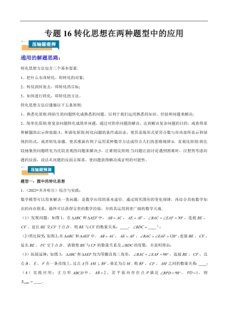 2026年中考数学压轴题-专题16 转化思想在两种题型中的应用（含解析）全国通用.pdf