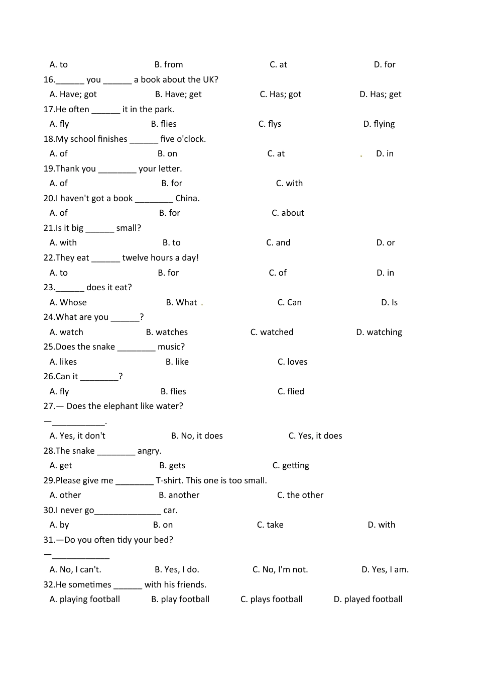 【期末易错题特训】 六年级上册英语（含答案，外研一起）.docx_第2页