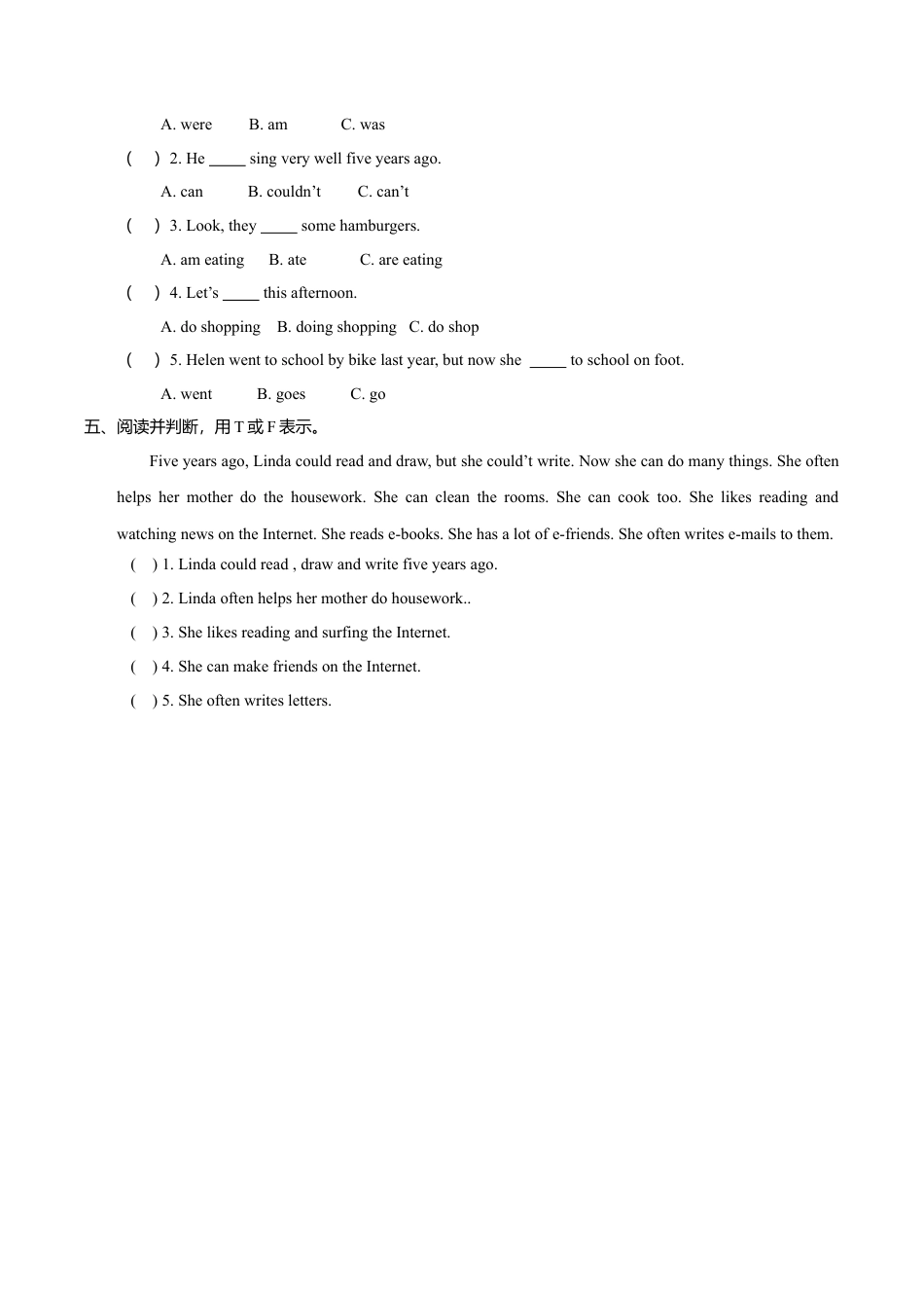Unit4 Story time （练习及解析）译林版（三起）-六年级英语上册.doc_第2页