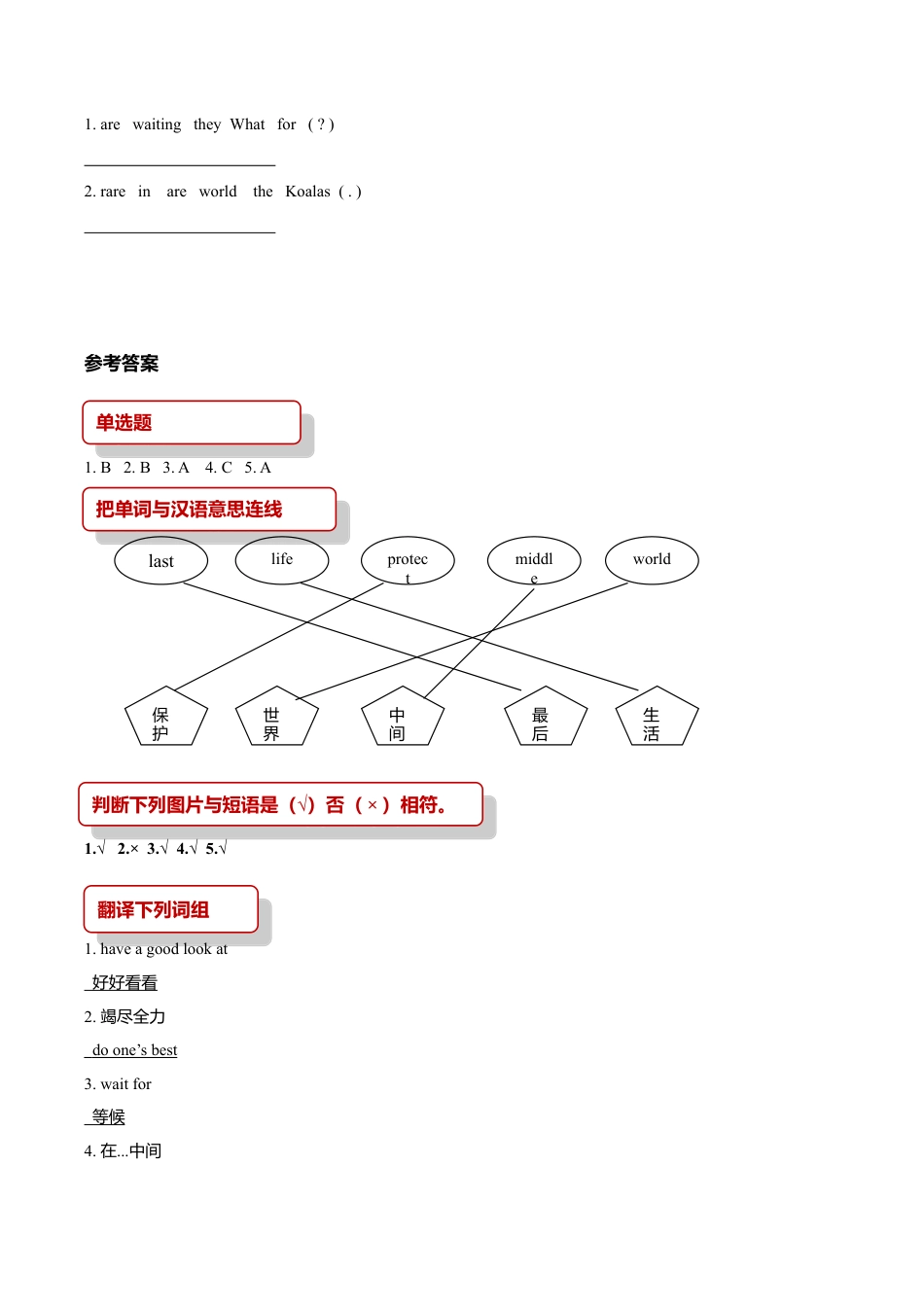 小学六年级英语【同步练习】Lesson 3（科普社）.doc_第3页
