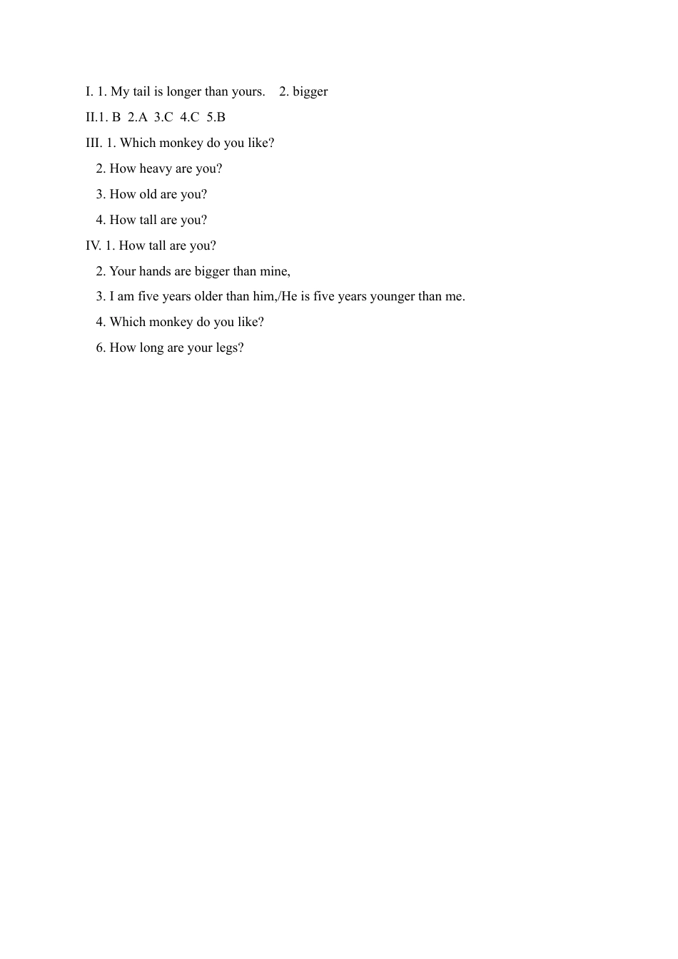 Unit l How Tall Are You？ Part B （第一课时）（含答案）.doc_第3页