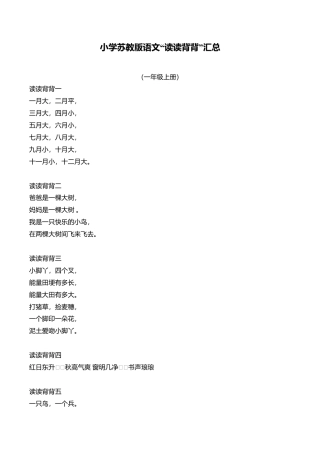 苏教版小学语文读读背背汇总.doc