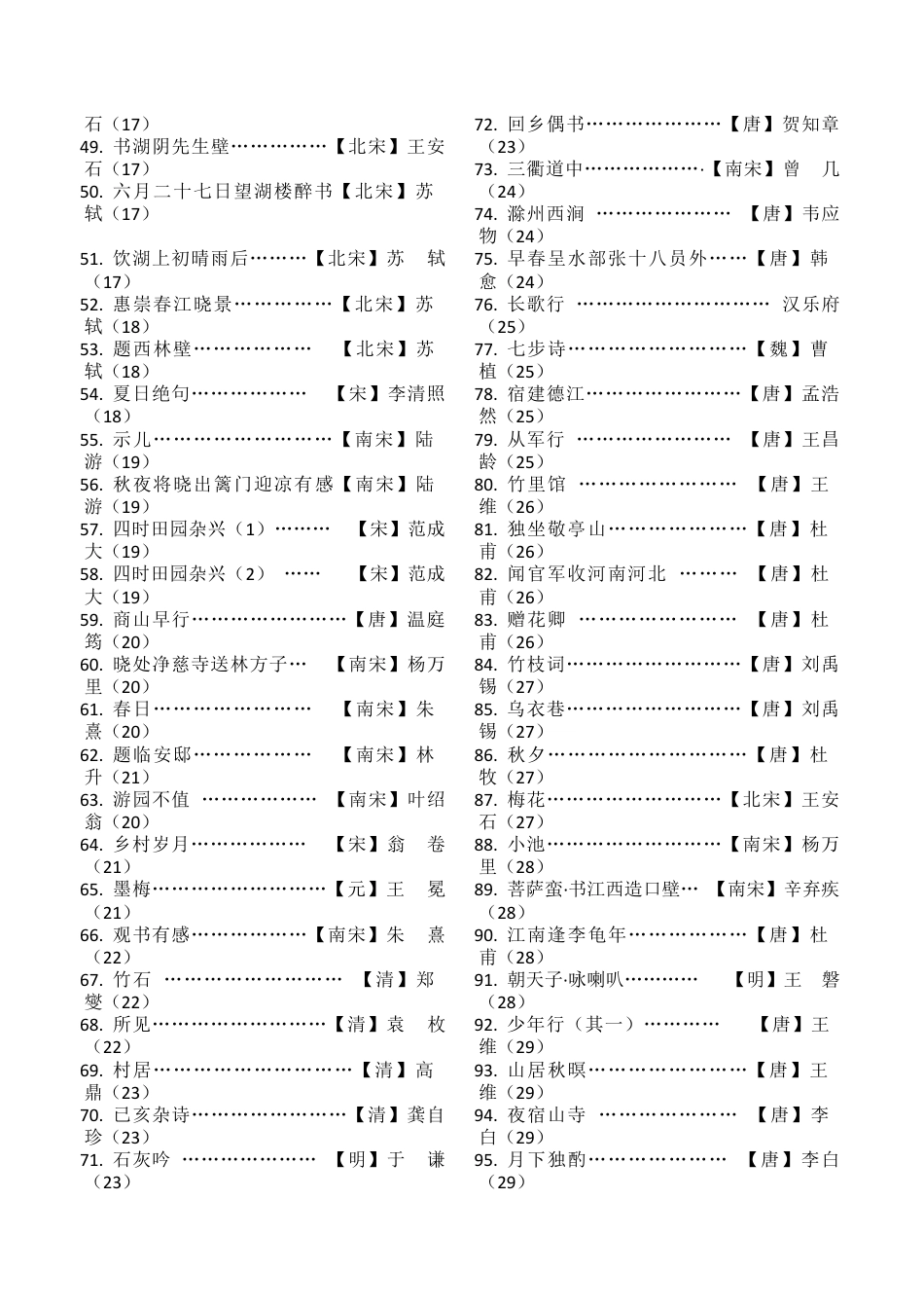 小学必背古诗词182首（带目录及释义）人教（部编版）.docx_第3页