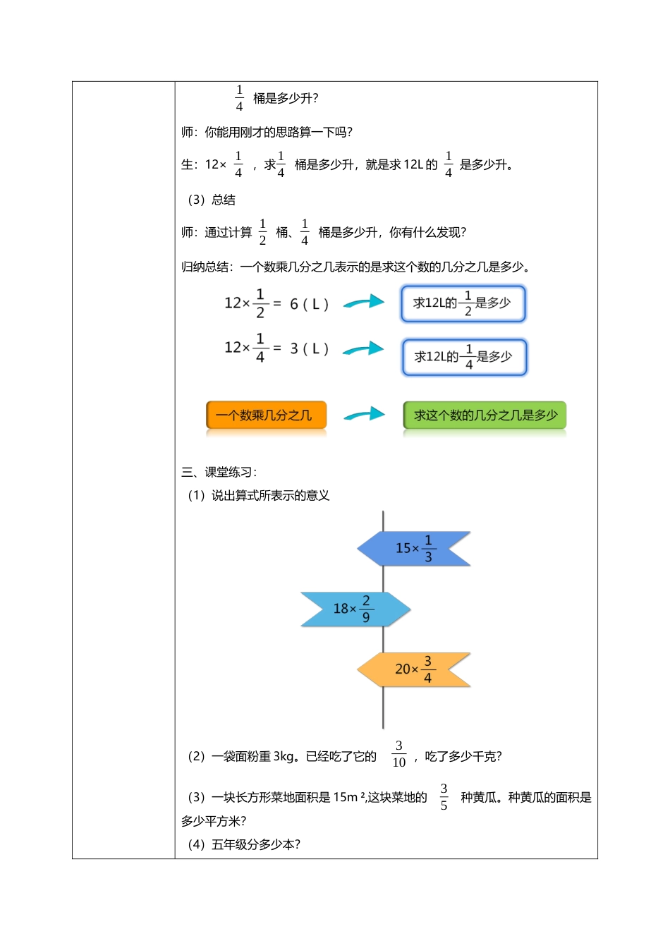 人教版小学数学六年级上册1.2《分数乘整数（2）》教学设计.docx_第3页