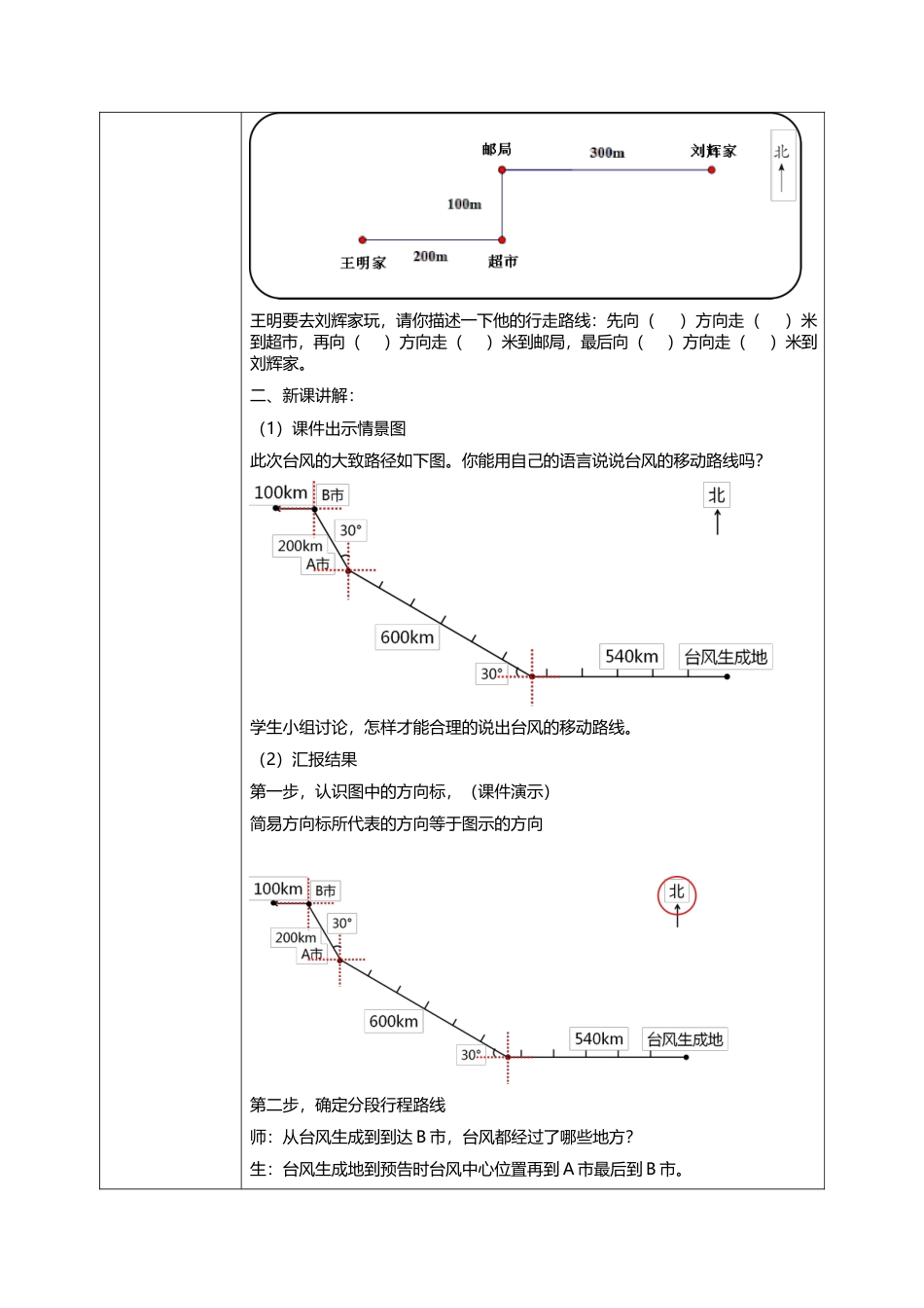 人教版小学数学六年级上册2.3《描述并绘制路线图》教学设计.docx_第2页