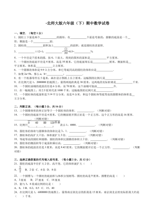 北师大版小学数学六年级下册-期中练习 (4).docx