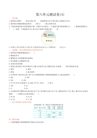 北京版小学数学六年级上册_第6单元测试卷(A)（含答案）.docx