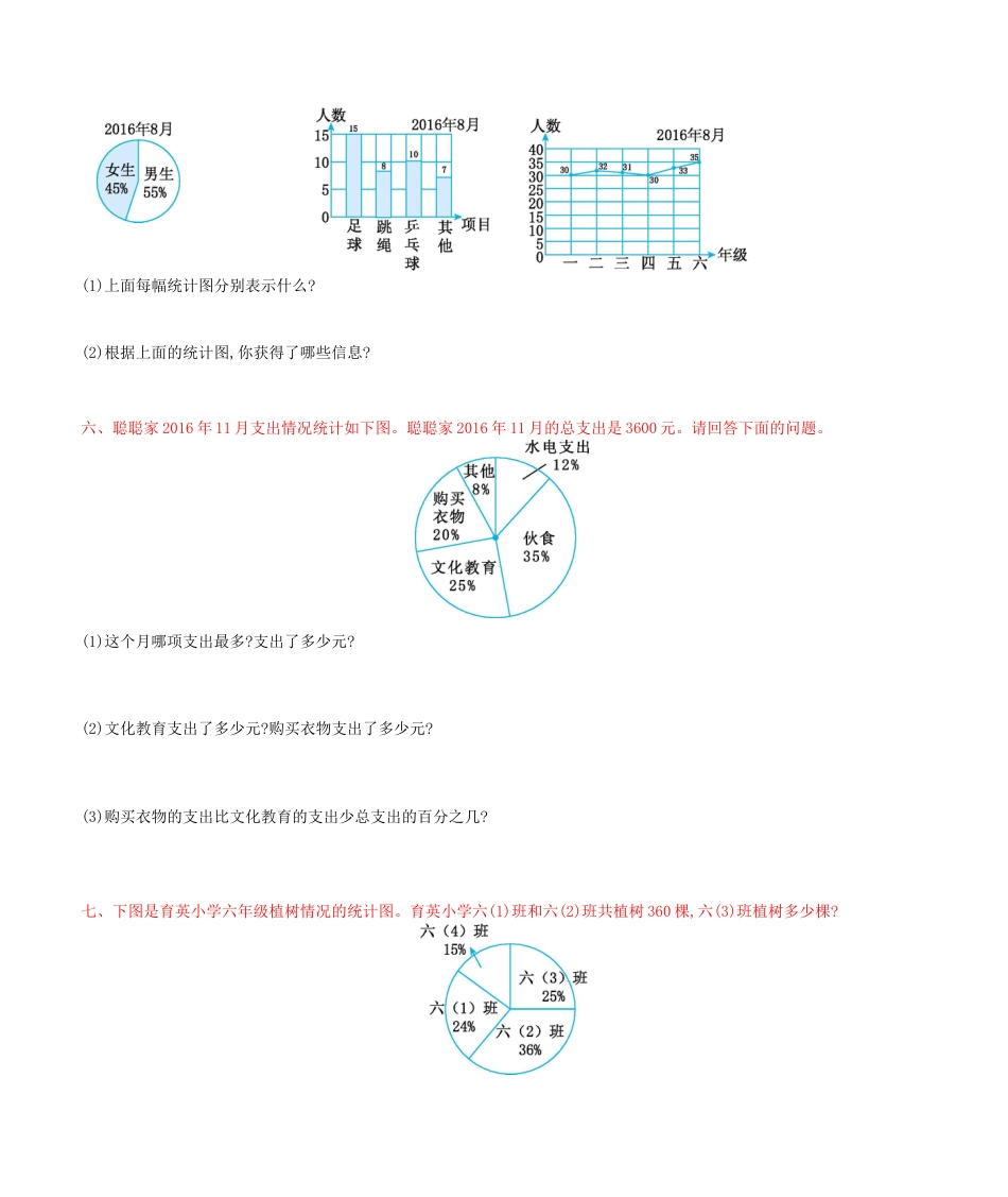 北京版小学数学六年级上册_第6单元测试卷(B)（含答案）.docx_第2页