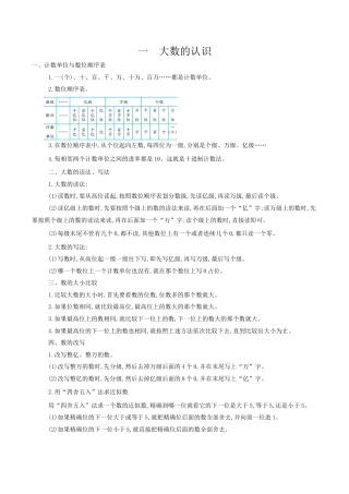 北京版小学数学四年级上册_第一单元 大数的认识.docx