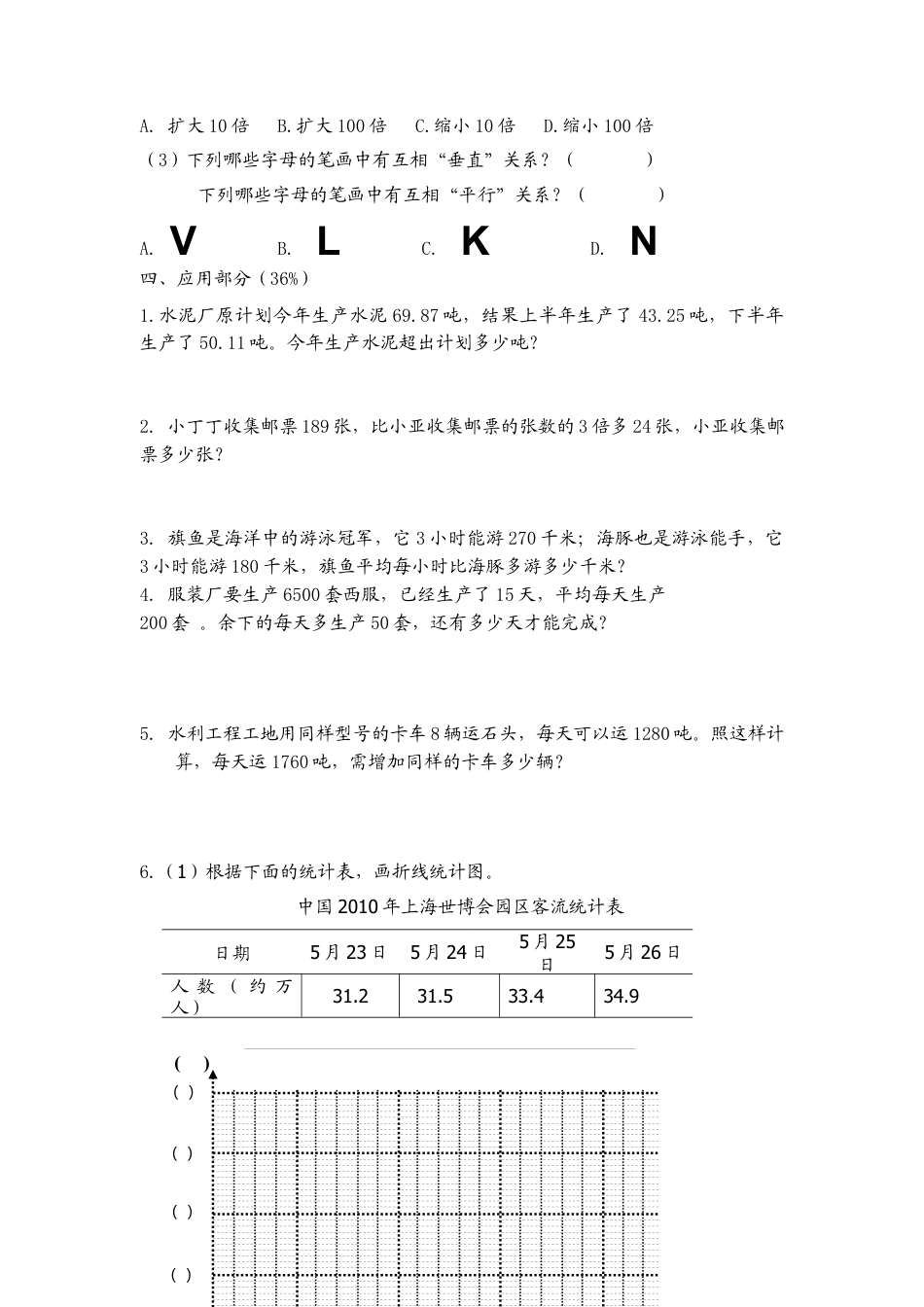 （沪教版）四年级数学下册 期终综合卷（二）.docx_第3页