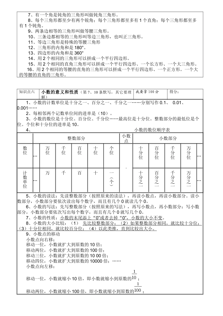 【沪教版六年制】四年级数学下册知识点复习资料.docx_第3页