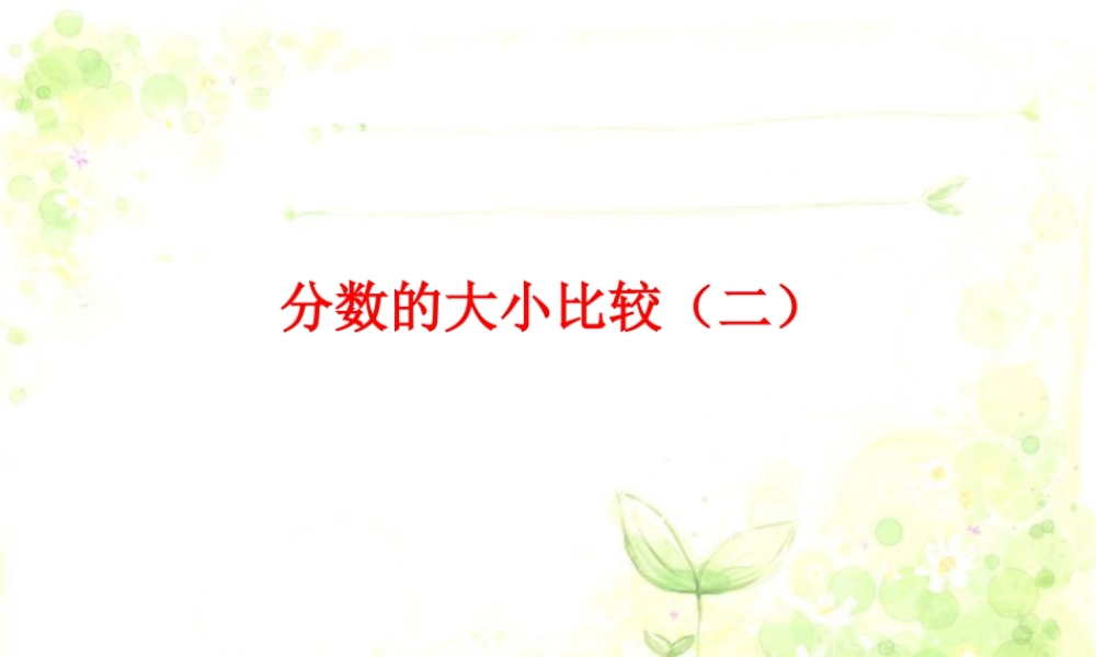《分数的大小比较（二）》课件2-浙教版小学数学五年级下册.ppt