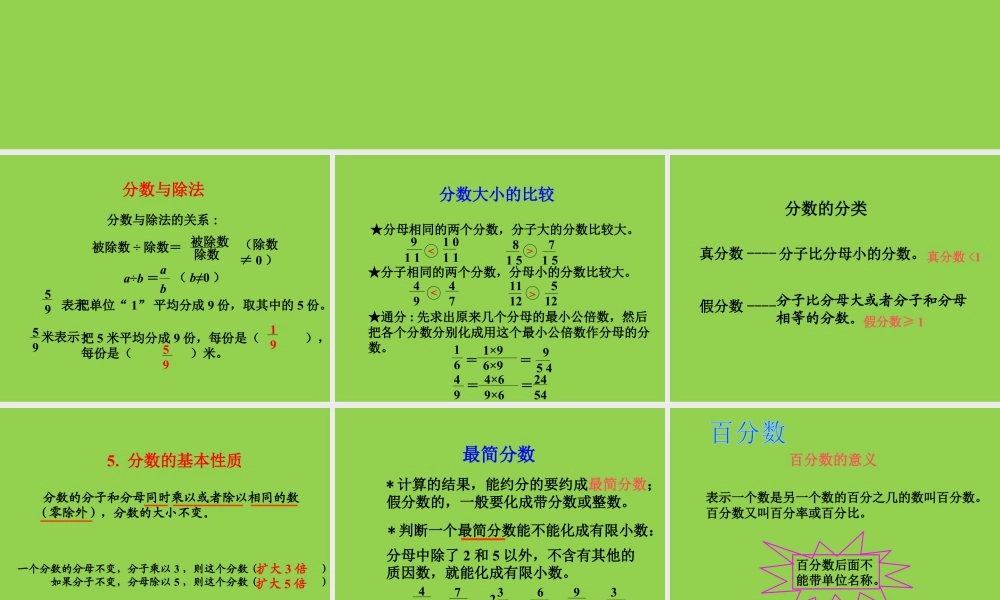 《分数与百分数》课件2-浙教版小学数学六年级下册.ppt
