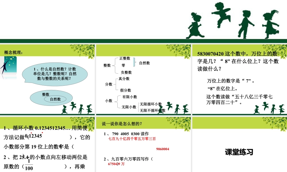 《整数与小数》课件1-浙教版小学数学六年级下册.ppt