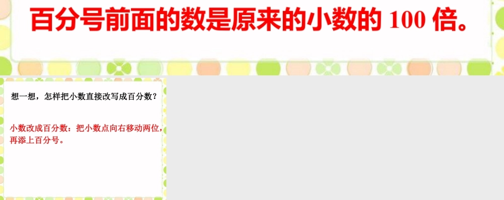 把下面的小数改写成百分数_百分数的认识-浙教版小学数学六年级上册.ppt