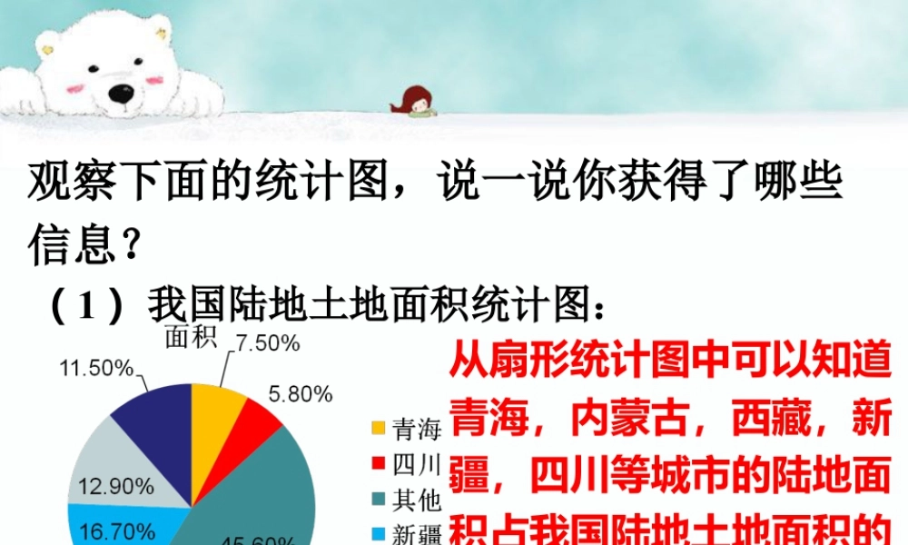 分析四个扇形统计图的信息-浙教版小学数学六年级上册.ppt